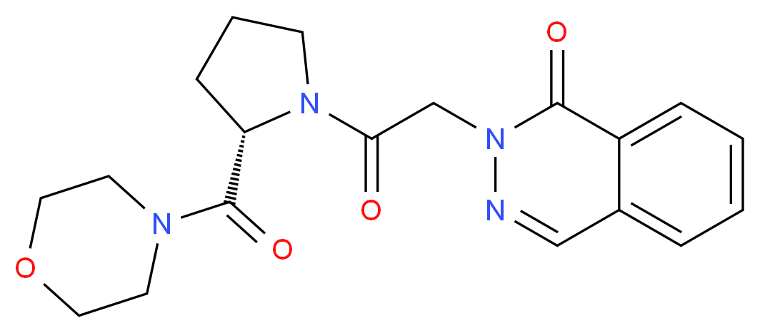 2-{2-[(2S)-2-(4-morpholinylcarbonyl)-1-pyrrolidinyl]-2-oxoethyl}-1(2H)-phthalazinone (non-preferred name)_Molecular_structure_CAS_)
