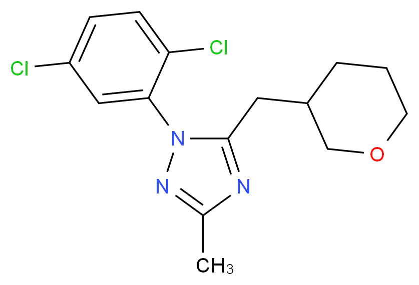 1-(2,5-dichlorophenyl)-3-methyl-5-(tetrahydro-2H-pyran-3-ylmethyl)-1H-1,2,4-triazole_Molecular_structure_CAS_)