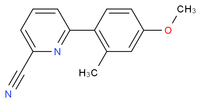 6-(4-methoxy-2-methylphenyl)pyridine-2-carbonitrile_Molecular_structure_CAS_)