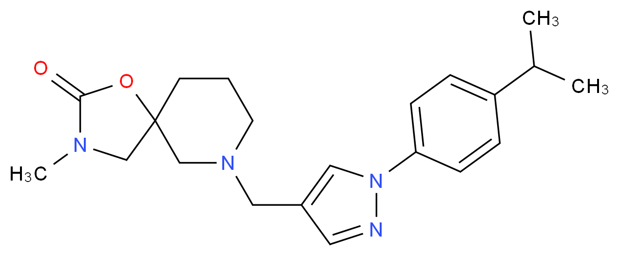7-{[1-(4-isopropylphenyl)-1H-pyrazol-4-yl]methyl}-3-methyl-1-oxa-3,7-diazaspiro[4.5]decan-2-one_Molecular_structure_CAS_)