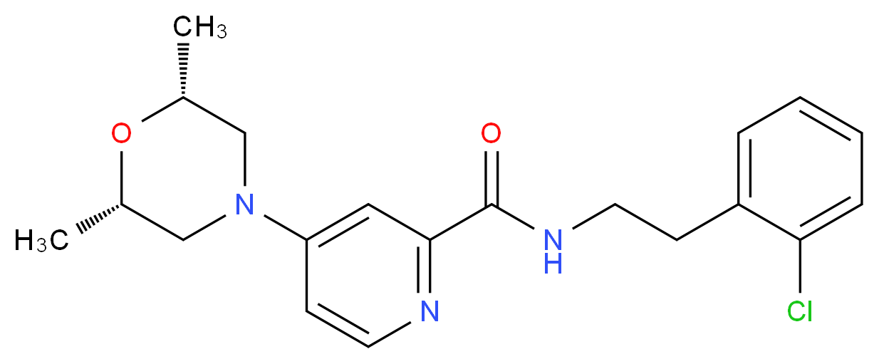 N-[2-(2-chlorophenyl)ethyl]-4-[(2R*,6S*)-2,6-dimethyl-4-morpholinyl]-2-pyridinecarboxamide_Molecular_structure_CAS_)