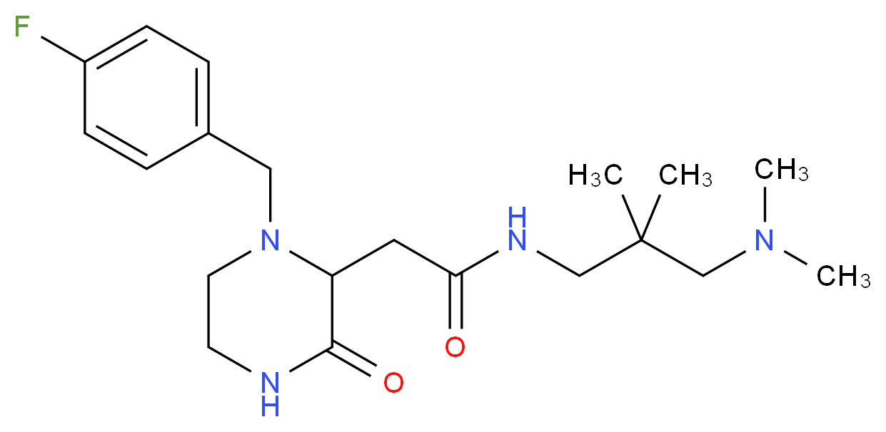 N-[3-(dimethylamino)-2,2-dimethylpropyl]-2-[1-(4-fluorobenzyl)-3-oxo-2-piperazinyl]acetamide_Molecular_structure_CAS_)