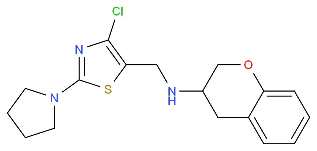 N-{[4-chloro-2-(1-pyrrolidinyl)-1,3-thiazol-5-yl]methyl}-3-chromanamine_Molecular_structure_CAS_)