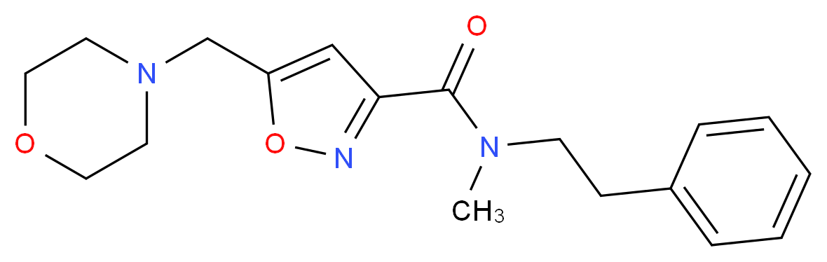 N-methyl-5-(morpholin-4-ylmethyl)-N-(2-phenylethyl)isoxazole-3-carboxamide_Molecular_structure_CAS_)