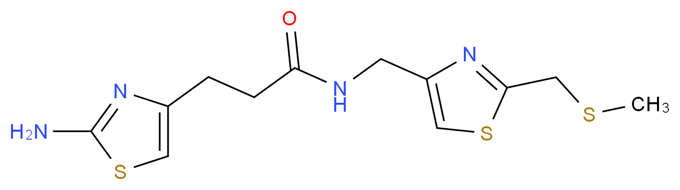 3-(2-amino-1,3-thiazol-4-yl)-N-({2-[(methylthio)methyl]-1,3-thiazol-4-yl}methyl)propanamide_Molecular_structure_CAS_)