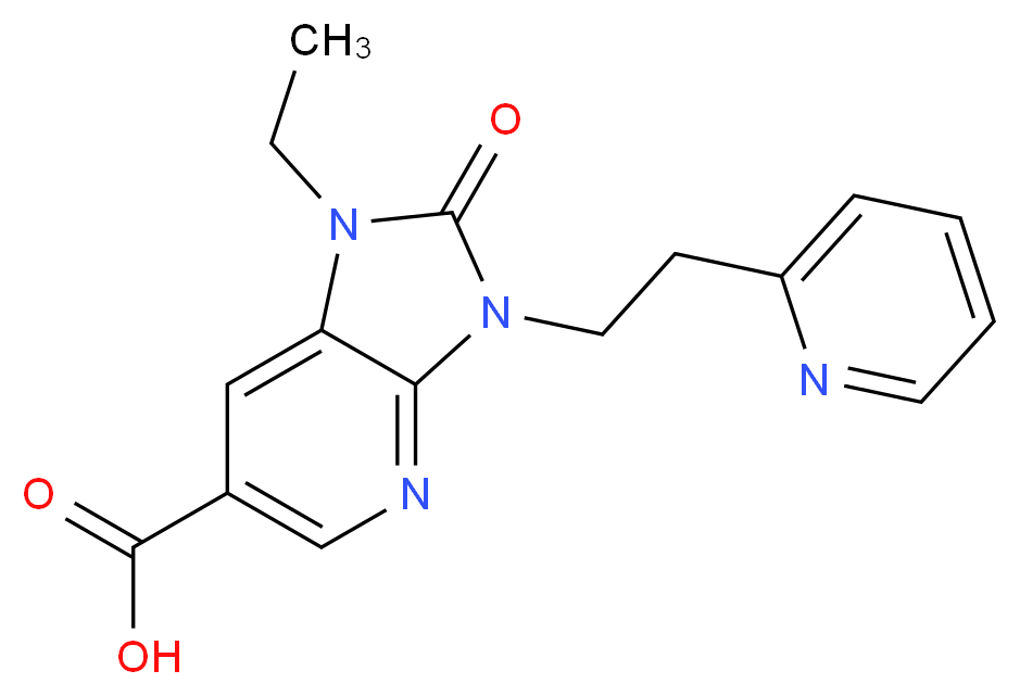 1-ethyl-2-oxo-3-(2-pyridin-2-ylethyl)-2,3-dihydro-1H-imidazo[4,5-b]pyridine-6-carboxylic acid_Molecular_structure_CAS_)