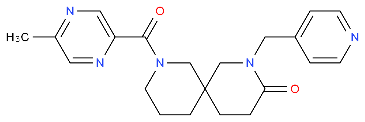 8-[(5-methylpyrazin-2-yl)carbonyl]-2-(pyridin-4-ylmethyl)-2,8-diazaspiro[5.5]undecan-3-one_Molecular_structure_CAS_)