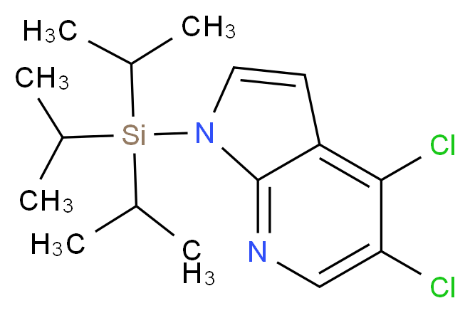 4,5-Dichloro-1-(triisopropylsilyl)-1H-pyrrolo[2,3-b]pyridine_Molecular_structure_CAS_)