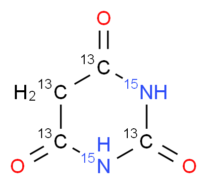 Barbituric acid-13C4,15N2_Molecular_structure_CAS_)