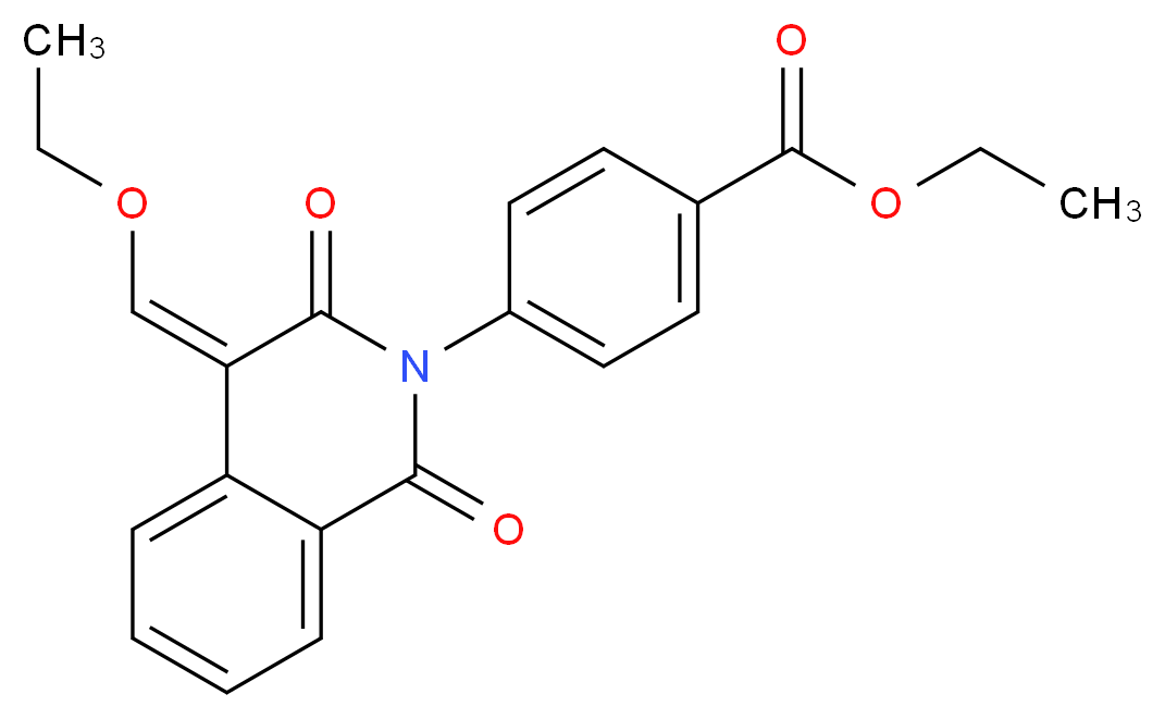 4-(4-Ethoxymethylene-1,3-dioxo-3,4-dihydro-1H-isoquinolin-2-yl)-benzoic acid ethyl ester_Molecular_structure_CAS_)