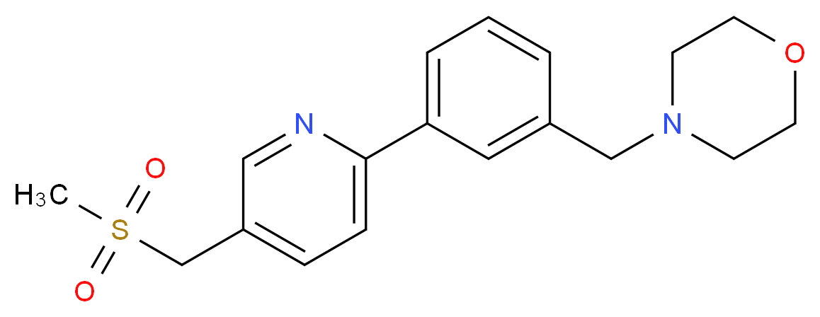 4-(3-{5-[(methylsulfonyl)methyl]pyridin-2-yl}benzyl)morpholine_Molecular_structure_CAS_)