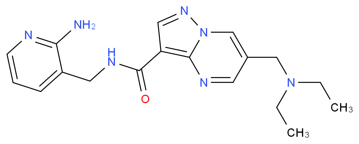 N-[(2-aminopyridin-3-yl)methyl]-6-[(diethylamino)methyl]pyrazolo[1,5-a]pyrimidine-3-carboxamide_Molecular_structure_CAS_)