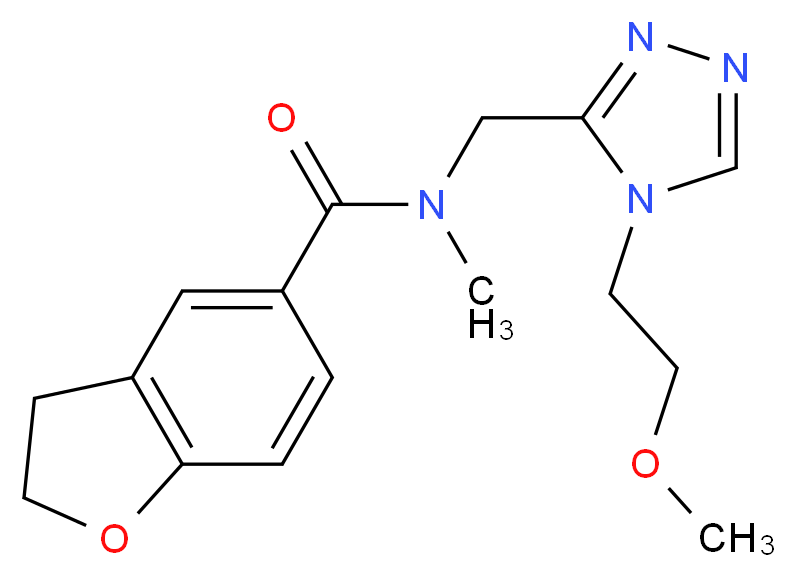 N-{[4-(2-methoxyethyl)-4H-1,2,4-triazol-3-yl]methyl}-N-methyl-2,3-dihydro-1-benzofuran-5-carboxamide_Molecular_structure_CAS_)