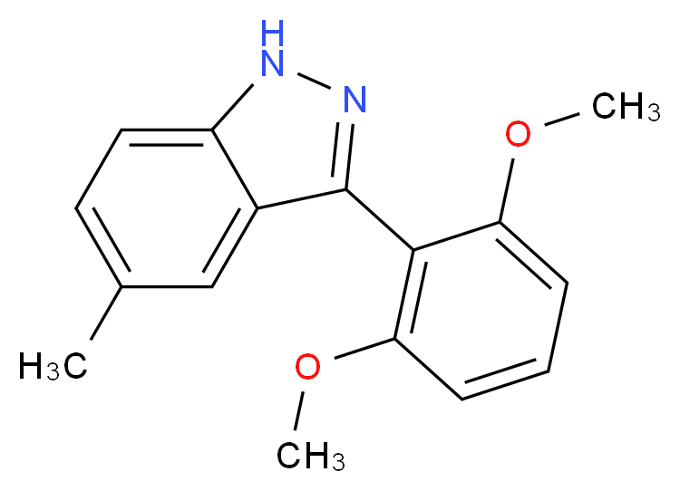 3-(2,6-dimethoxyphenyl)-5-methyl-1H-indazole_Molecular_structure_CAS_)