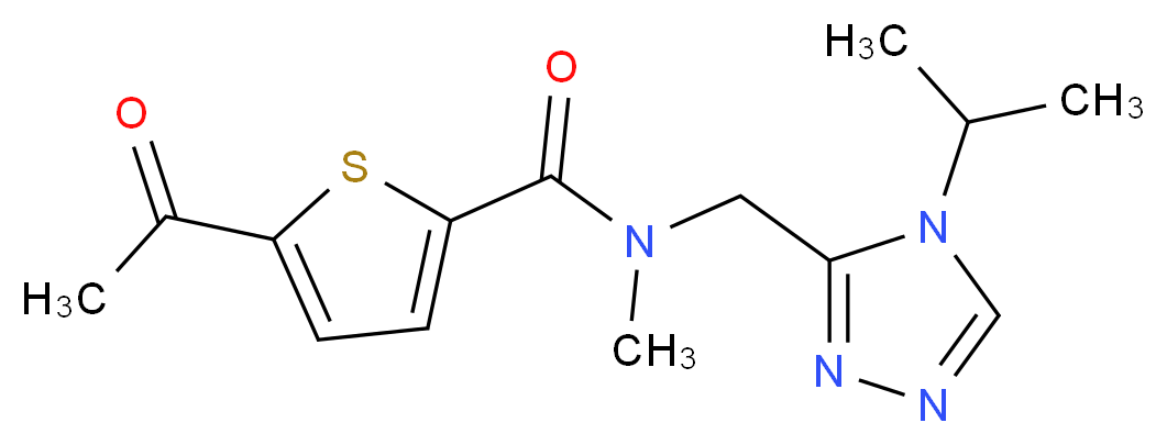 5-acetyl-N-[(4-isopropyl-4H-1,2,4-triazol-3-yl)methyl]-N-methyl-2-thiophenecarboxamide_Molecular_structure_CAS_)