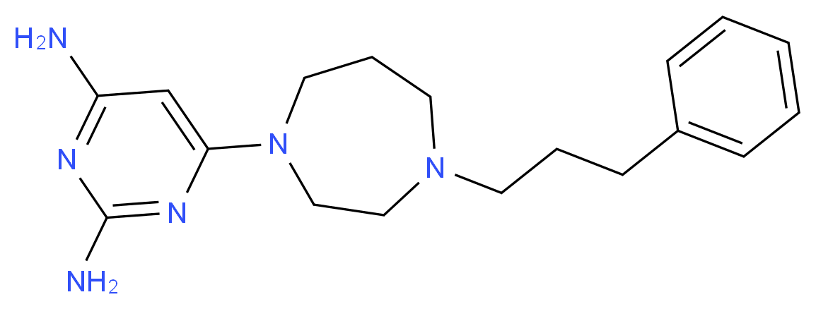 6-[4-(3-phenylpropyl)-1,4-diazepan-1-yl]-2,4-pyrimidinediamine_Molecular_structure_CAS_)