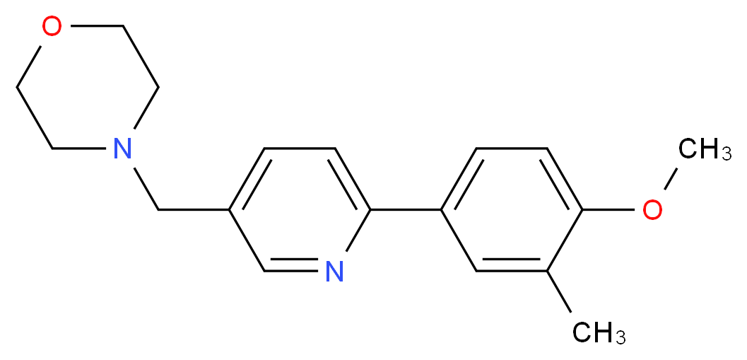 4-{[6-(4-methoxy-3-methylphenyl)pyridin-3-yl]methyl}morpholine_Molecular_structure_CAS_)
