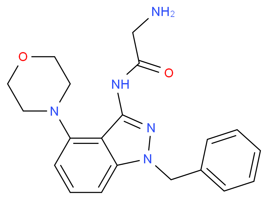 N~1~-(1-benzyl-4-morpholin-4-yl-1H-indazol-3-yl)glycinamide_Molecular_structure_CAS_)