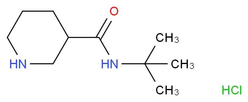 N-(tert-Butyl)-3-piperidinecarboxamide hydrochloride_Molecular_structure_CAS_)