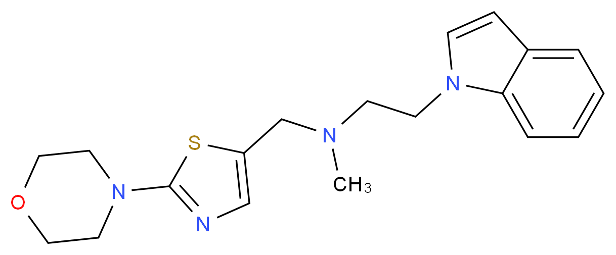 2-(1H-indol-1-yl)-N-methyl-N-[(2-morpholin-4-yl-1,3-thiazol-5-yl)methyl]ethanamine_Molecular_structure_CAS_)