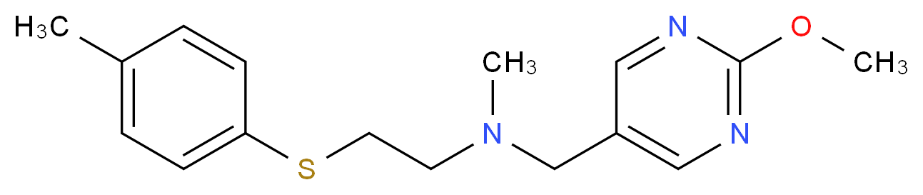 N-[(2-methoxypyrimidin-5-yl)methyl]-N-methyl-2-[(4-methylphenyl)thio]ethanamine_Molecular_structure_CAS_)
