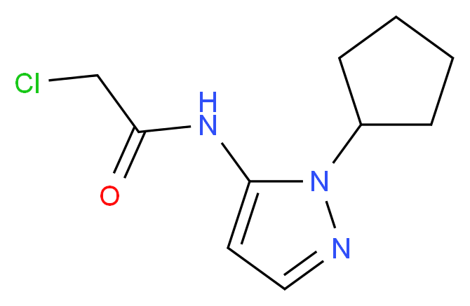 2-chloro-N-(1-cyclopentyl-1H-pyrazol-5-yl)acetamide_Molecular_structure_CAS_)