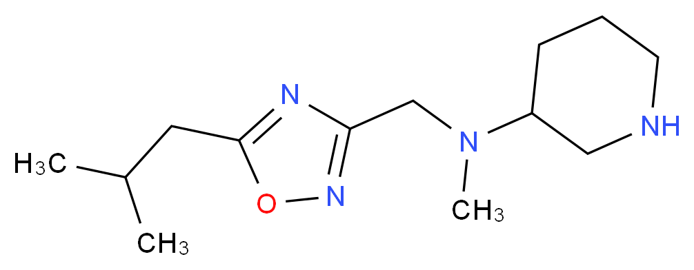 N-[(5-isobutyl-1,2,4-oxadiazol-3-yl)methyl]-N-methylpiperidin-3-amine_Molecular_structure_CAS_)