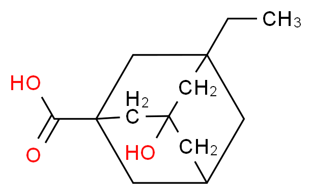 3-ethyl-5-hydroxyadamantane-1-carboxylic acid_Molecular_structure_CAS_466683-24-9)