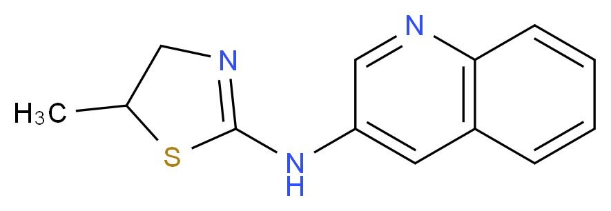 N-(5-methyl-4,5-dihydro-1,3-thiazol-2-yl)quinolin-3-amine_Molecular_structure_CAS_)