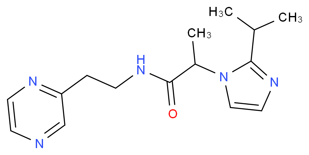 2-(2-isopropyl-1H-imidazol-1-yl)-N-[2-(2-pyrazinyl)ethyl]propanamide_Molecular_structure_CAS_)