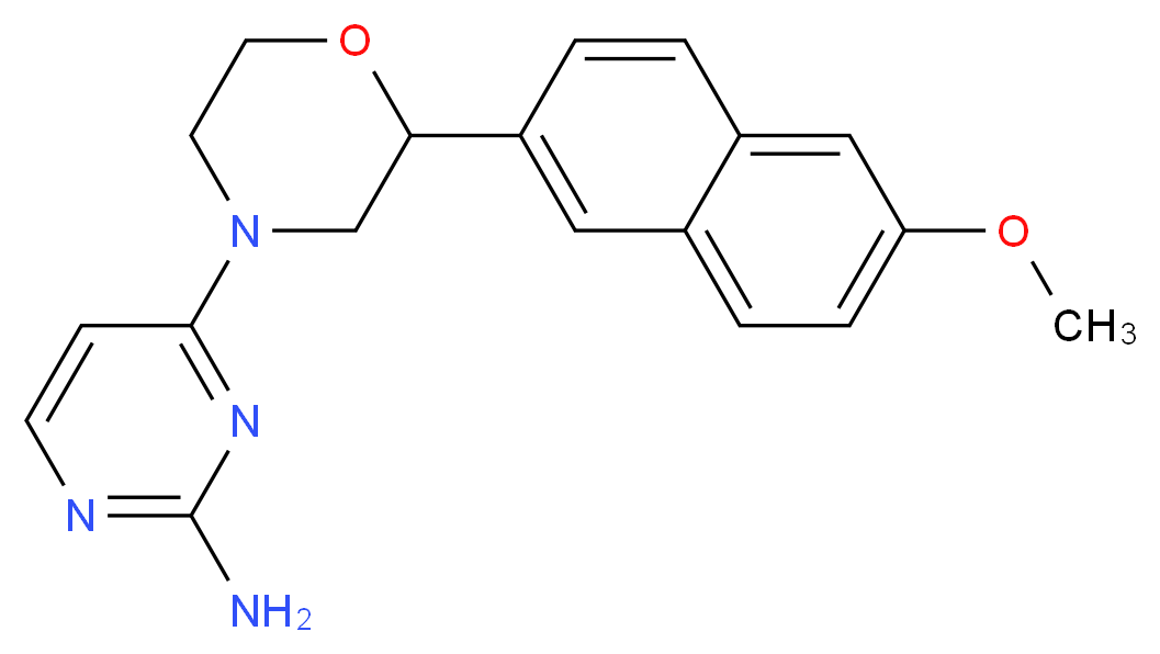 4-[2-(6-methoxy-2-naphthyl)morpholin-4-yl]pyrimidin-2-amine_Molecular_structure_CAS_)
