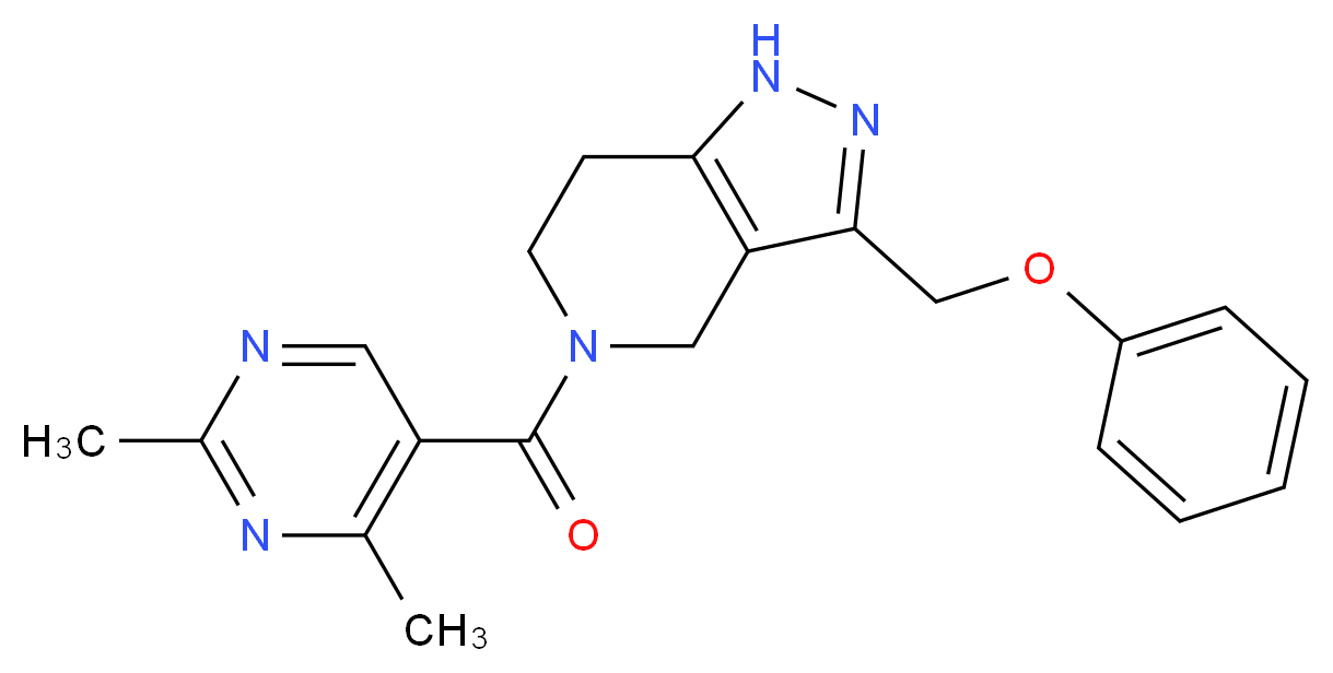 5-[(2,4-dimethylpyrimidin-5-yl)carbonyl]-3-(phenoxymethyl)-4,5,6,7-tetrahydro-1H-pyrazolo[4,3-c]pyridine_Molecular_structure_CAS_)