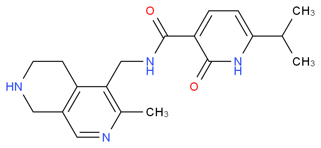 6-isopropyl-N-[(3-methyl-5,6,7,8-tetrahydro-2,7-naphthyridin-4-yl)methyl]-2-oxo-1,2-dihydro-3-pyridinecarboxamide_Molecular_structure_CAS_)