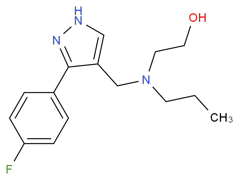 2-[{[3-(4-fluorophenyl)-1H-pyrazol-4-yl]methyl}(propyl)amino]ethanol_Molecular_structure_CAS_)