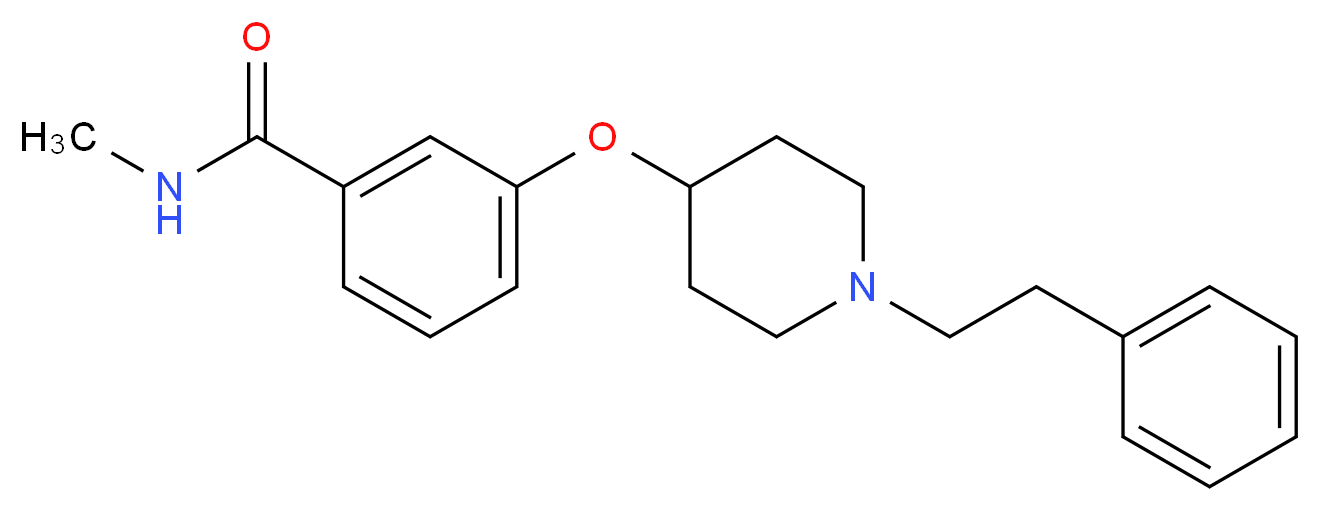 N-methyl-3-{[1-(2-phenylethyl)piperidin-4-yl]oxy}benzamide_Molecular_structure_CAS_)