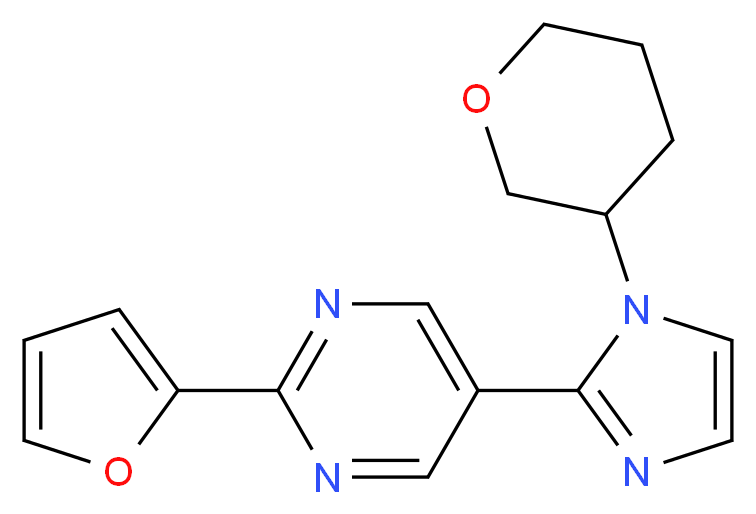 2-(2-furyl)-5-[1-(tetrahydro-2H-pyran-3-yl)-1H-imidazol-2-yl]pyrimidine_Molecular_structure_CAS_)