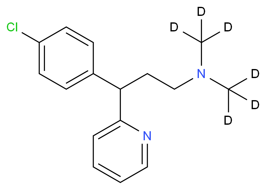 Chlorpheniramine-d6Discontinued see C424303_Molecular_structure_CAS_1185054-60-7)
