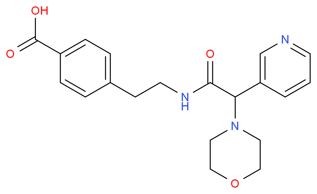 4-(2-{[4-morpholinyl(3-pyridinyl)acetyl]amino}ethyl)benzoic acid_Molecular_structure_CAS_)