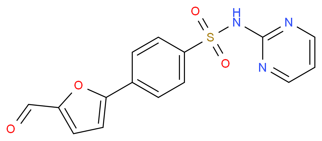 4-(5-Formyl-furan-2-yl)-N-pyrimidin-2-yl-benzenesulfonamide_Molecular_structure_CAS_)