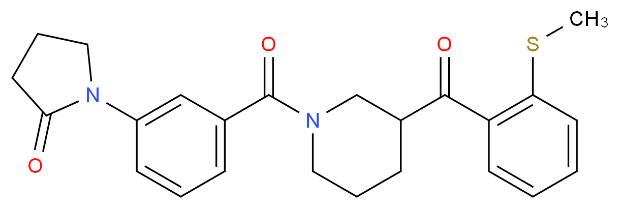 1-[3-({3-[2-(methylthio)benzoyl]-1-piperidinyl}carbonyl)phenyl]-2-pyrrolidinone_Molecular_structure_CAS_)