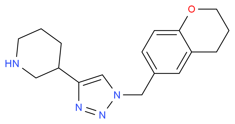 3-[1-(3,4-dihydro-2H-chromen-6-ylmethyl)-1H-1,2,3-triazol-4-yl]piperidine_Molecular_structure_CAS_)