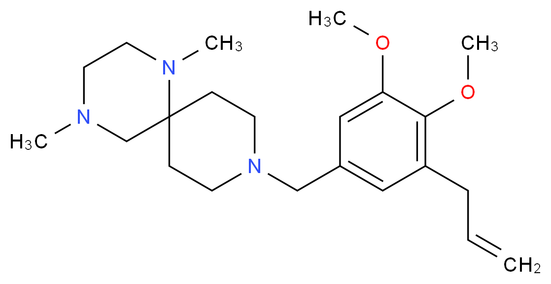 9-(3-allyl-4,5-dimethoxybenzyl)-1,4-dimethyl-1,4,9-triazaspiro[5.5]undecane_Molecular_structure_CAS_)