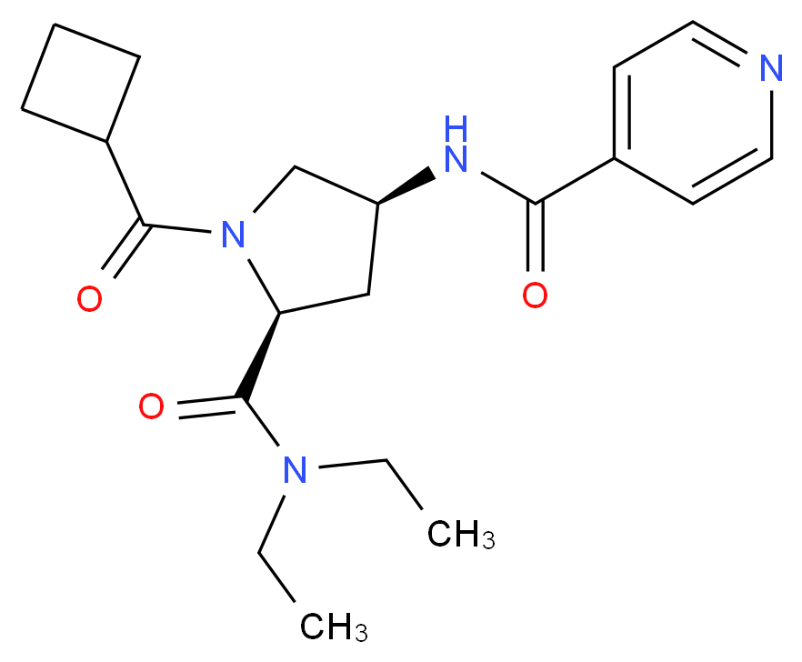 N-{(3S,5S)-1-(cyclobutylcarbonyl)-5-[(diethylamino)carbonyl]pyrrolidin-3-yl}isonicotinamide (non-preferred name)_Molecular_structure_CAS_)