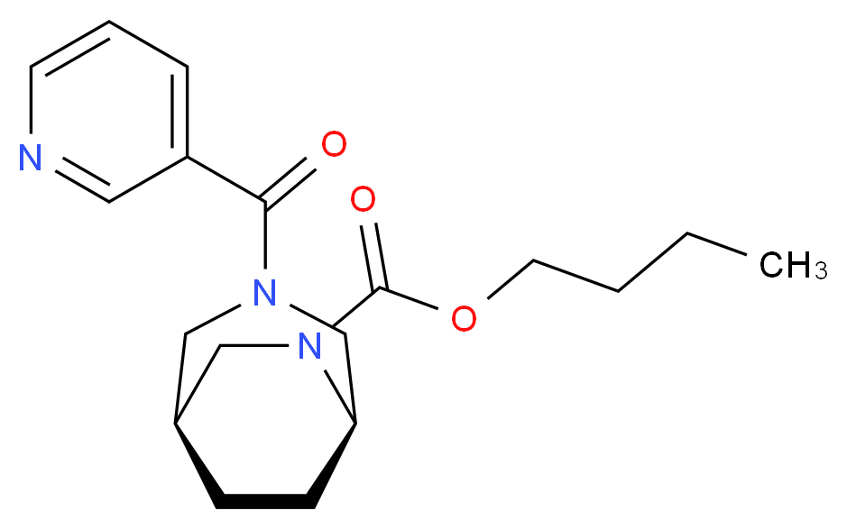 butyl (1S*,5R*)-3-(3-pyridinylcarbonyl)-3,6-diazabicyclo[3.2.2]nonane-6-carboxylate_Molecular_structure_CAS_)