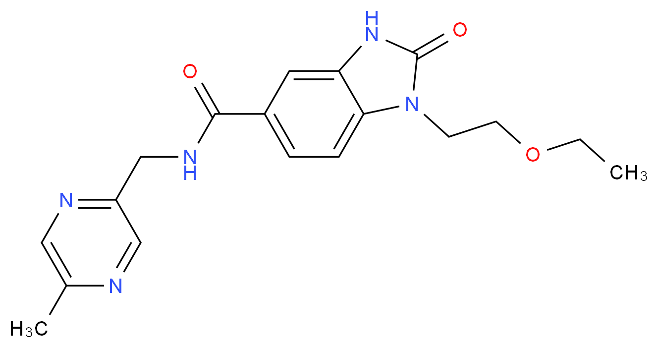 1-(2-ethoxyethyl)-N-[(5-methylpyrazin-2-yl)methyl]-2-oxo-2,3-dihydro-1H-benzimidazole-5-carboxamide_Molecular_structure_CAS_)