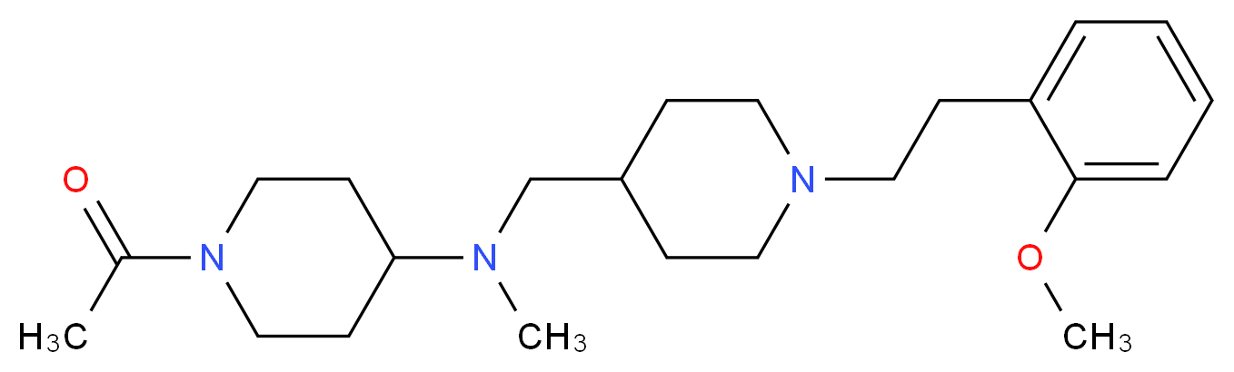 1-acetyl-N-({1-[2-(2-methoxyphenyl)ethyl]-4-piperidinyl}methyl)-N-methyl-4-piperidinamine_Molecular_structure_CAS_)