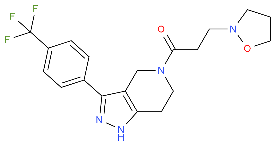 5-[3-(2-isoxazolidinyl)propanoyl]-3-[4-(trifluoromethyl)phenyl]-4,5,6,7-tetrahydro-1H-pyrazolo[4,3-c]pyridine_Molecular_structure_CAS_)