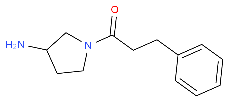 1-(3-aminopyrrolidin-1-yl)-3-phenylpropan-1-one_Molecular_structure_CAS_)