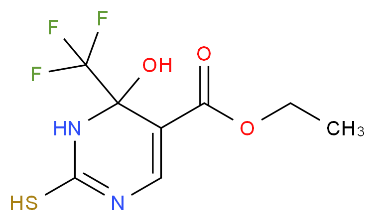 ethyl 6-hydroxy-2-mercapto-6-(trifluoromethyl)-1,6-dihydropyrimidine-5-carboxylate_Molecular_structure_CAS_)