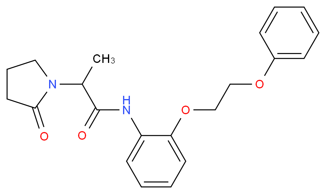 2-(2-oxopyrrolidin-1-yl)-N-[2-(2-phenoxyethoxy)phenyl]propanamide_Molecular_structure_CAS_)